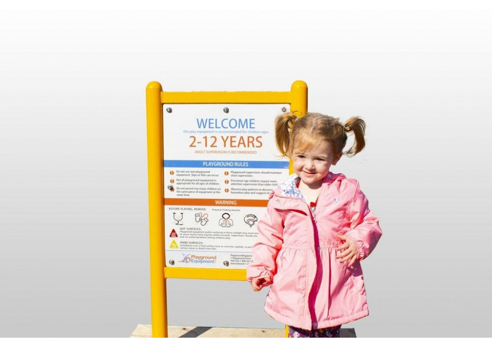 Double-Sided Safety & Welcome Sign