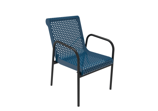 Perforated Steel Stacking Chair