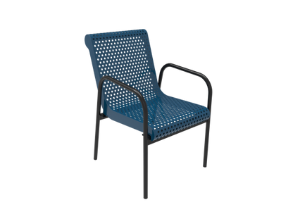 Perforated Steel Stacking Chair