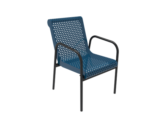 Perforated Steel Stacking Chair