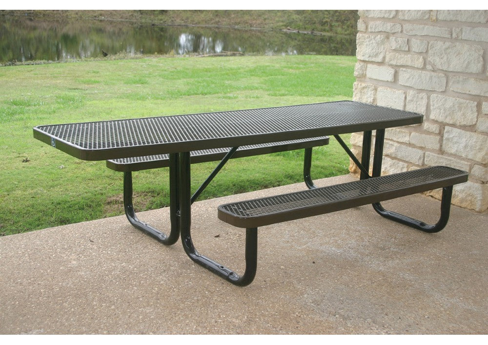 Rectangular Portable Picnic Table with Diamond Pattern