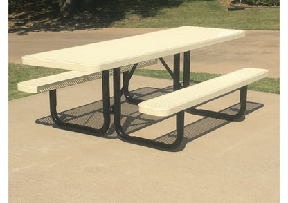 Rectangular Portable Picnic Table with Diamond Pattern