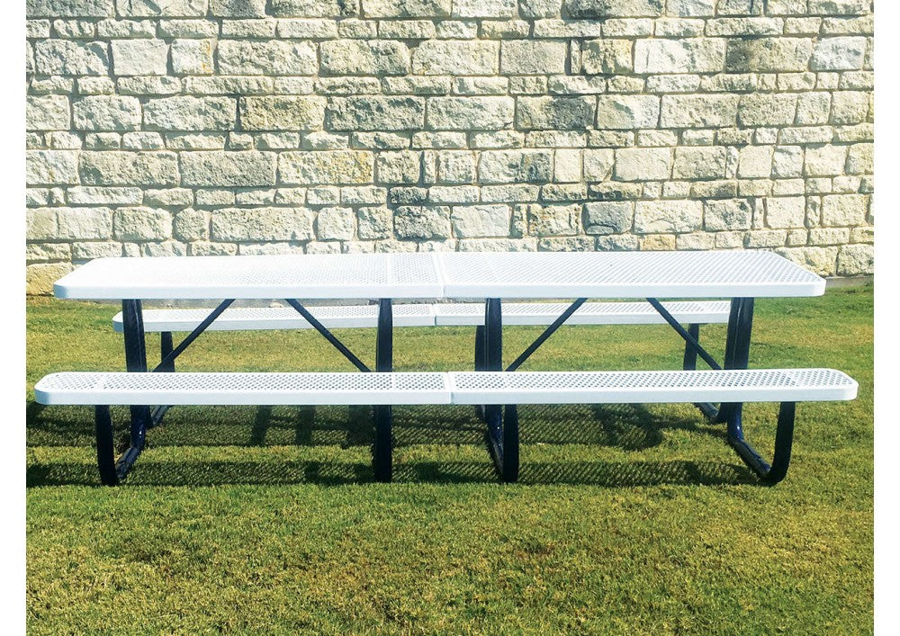 Rectangular Portable Picnic Table with Diamond Pattern