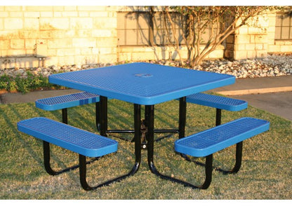 Square Portable Picnic Table with Diamond Pattern